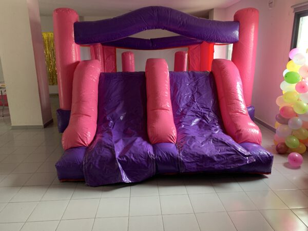 Castillo Hinchable Valencia Tobogan Rosa