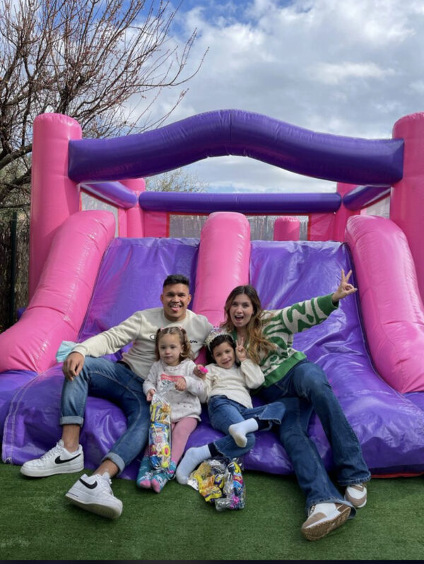 Castillo Hinchable Valencia Tobogan Rosa