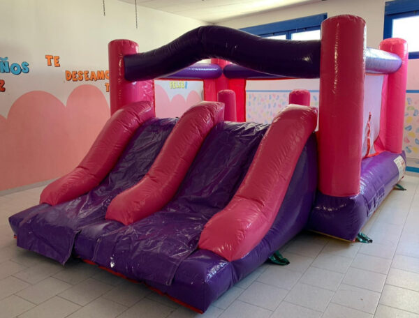 Castillo Hinchable Valencia Tobogan Rosa